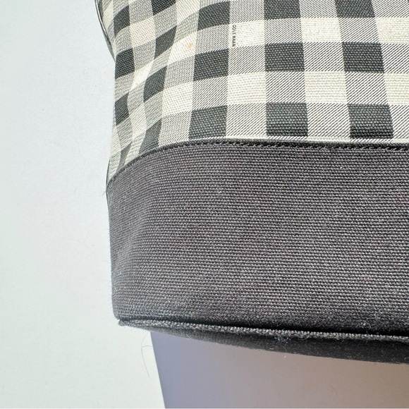 Cole Haan Black White Checkered Tote Bag - Picture 5 of 12